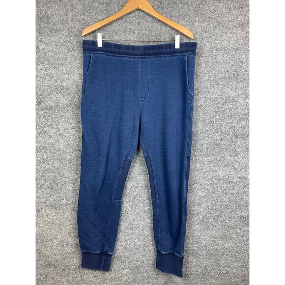 Armani Exchange Joggers Men's Large Blue Wash Ribbing - Picture 1 of 16